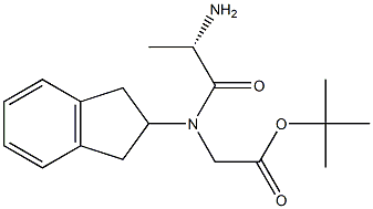 2-[Alanyl(indan-2-yl)amino]acetic acid tert-butyl ester Struktur