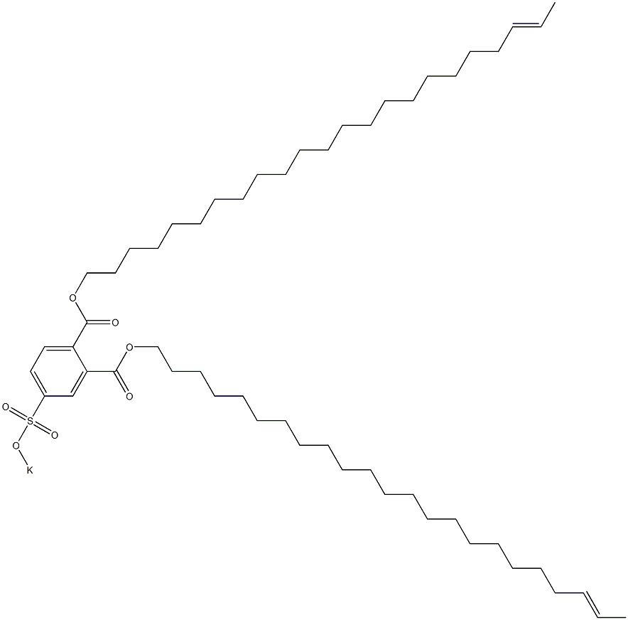 4-(Potassiosulfo)phthalic acid di(21-tricosenyl) ester Struktur