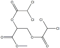 (+)-2-O,3-O-Bis(dichloroacetyl)-D-glyceric acid methyl ester Struktur