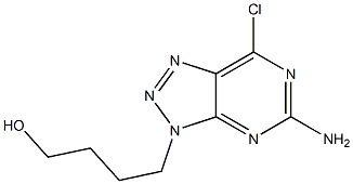 5-Amino-7-chloro-3-(4-hydroxybutyl)-3H-1,2,3-triazolo[4,5-d]pyrimidine Struktur