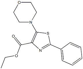 2-Phenyl-5-morpholinothiazole-4-carboxylic acid ethyl ester Struktur