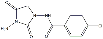 N-(3-Amino-2,4-dioxoimidazolidin-1-yl)-4-chlorobenzamide Struktur