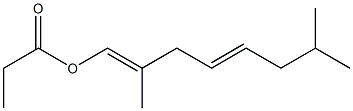 Propionic acid 2,7-dimethyl-1,4-octadienyl ester Struktur