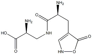 (S)-3-[[(S)-2-Amino-3-[(2,5-dihydro-5-oxoisoxazol)-4-yl]propanoyl]amino]-2-aminopropanoic acid Struktur