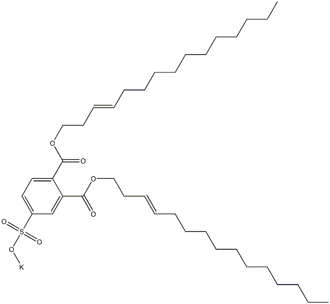 4-(Potassiosulfo)phthalic acid di(3-pentadecenyl) ester Struktur