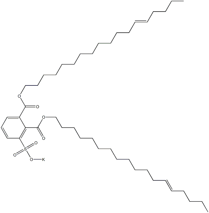 3-(Potassiosulfo)phthalic acid di(13-octadecenyl) ester Struktur