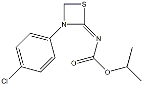 N-[3-(4-Chlorophenyl)-1,3-thiazetidin-2-ylidene]carbamic acid isopropyl ester Struktur