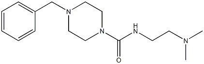 4-Benzyl-N-(2-dimethylaminoethyl)piperazine-1-carboxamide Struktur