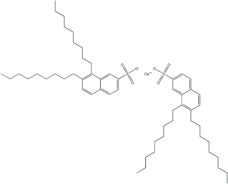 Bis(7,8-dinonyl-2-naphthalenesulfonic acid)calcium salt Struktur