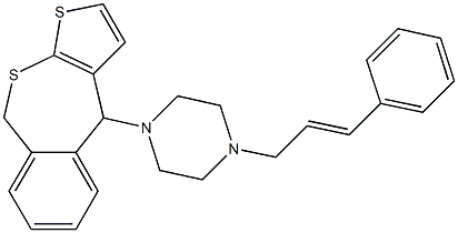 4-(4-Cinnamyl-1-piperazinyl)-4,9-dihydrothieno[2,3-c][2]benzothiepin Struktur