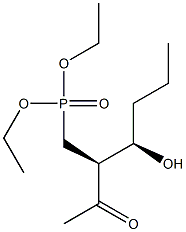 [(2S,3R)-2-Acetyl-3-hydroxyhexyl]phosphonic acid diethyl ester Struktur