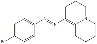 1-(4-Bromophenylazo)-2,3,6,7,8,9-hexahydro-4H-quinolizine Struktur