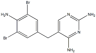 5-[(4-Amino-3,5-dibromophenyl)methyl]-2,4-pyrimidinediamine Struktur