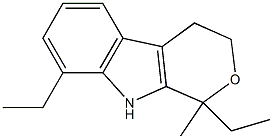 1,8-Diethyl-1-methyl-1,3,4,9-tetrahydropyrano[3,4-b]indole Struktur