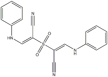 2,2'-Sulfonylbis[(E)-3-phenylaminopropenenitrile] Struktur