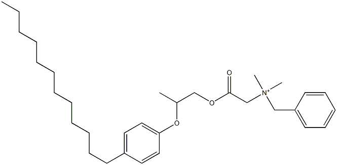 N,N-Dimethyl-N-benzyl-N-[[[2-(4-dodecylphenyloxy)propyl]oxycarbonyl]methyl]aminium Struktur