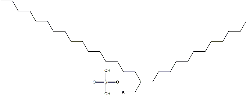 Sulfuric acid 2-dodecyloctadecyl=potassium salt Struktur