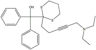 Diphenyl[2-[5-diethylamino-3-pentynyl]-1,3-dithian-2-yl]methanol Struktur