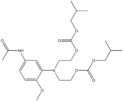 3'-[N,N-Bis(2-isobutoxycarbonyloxyethyl)amino]-4'-methoxyacetanilide Struktur