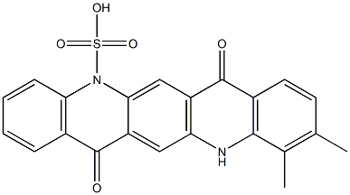 5,7,12,14-Tetrahydro-10,11-dimethyl-7,14-dioxoquino[2,3-b]acridine-5-sulfonic acid Struktur