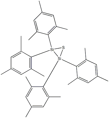 2,2,3,3-Tetramesitylthiadisilacyclopropane Struktur