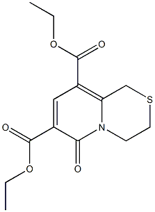 1,3,4,6-Tetrahydro-6-oxopyrido[2,1-c][1,4]thiazine-7,9-dicarboxylic acid diethyl ester Struktur