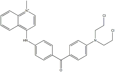 4-[[4-[4-[N,N-Bis(2-chloroethyl)amino]benzoyl]phenyl]amino]-1-methylquinolinium Struktur