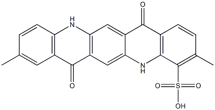 5,7,12,14-Tetrahydro-3,9-dimethyl-7,14-dioxoquino[2,3-b]acridine-4-sulfonic acid Struktur