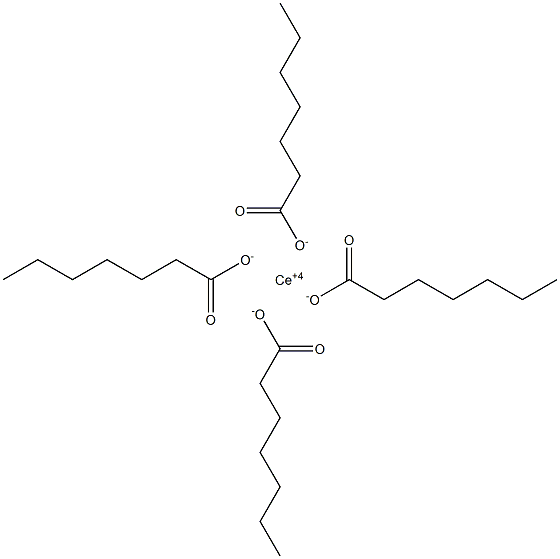 Tetraheptanoic acid cerium(IV) salt Struktur