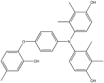 N,N-Bis(4-hydroxy-2,3-dimethylphenyl)-4-(2-hydroxy-4-methylphenoxy)benzenamine Struktur