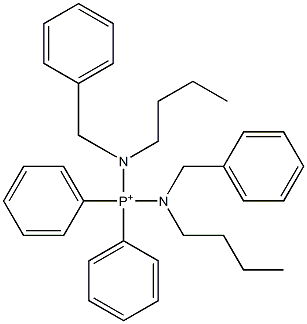 Diphenylbis(benzylbutylamino)phosphonium Struktur