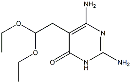 2,6-Diamino-3,4-dihydro-4-oxopyrimidine-5-acetaldehyde diethyl acetal Struktur