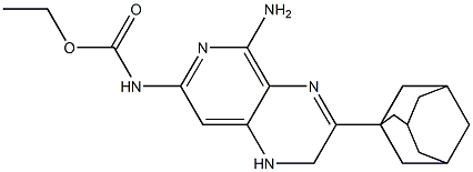 N-[(5-Amino-1,2-dihydro-3-(1-adamantyl)pyrido[3,4-b]pyrazin)-7-yl]carbamic acid ethyl ester Struktur