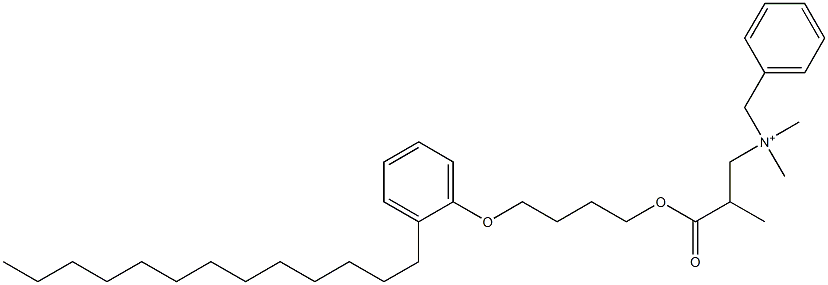 N,N-Dimethyl-N-benzyl-N-[2-[[4-(2-tridecylphenyloxy)butyl]oxycarbonyl]propyl]aminium Struktur