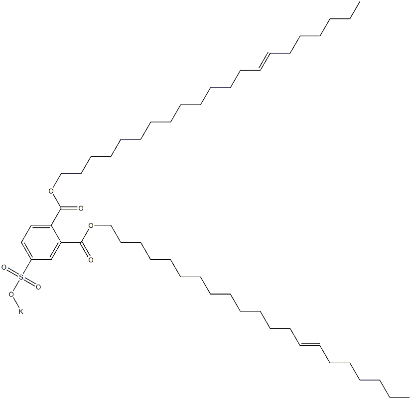 4-(Potassiosulfo)phthalic acid di(14-henicosenyl) ester Struktur