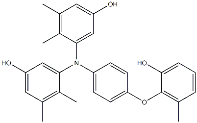 N,N-Bis(5-hydroxy-2,3-dimethylphenyl)-4-(2-hydroxy-6-methylphenoxy)benzenamine Struktur