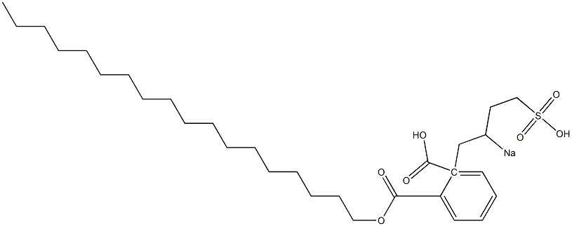 Phthalic acid 1-octadecyl 2-(2-sodiosulfobutyl) ester Struktur