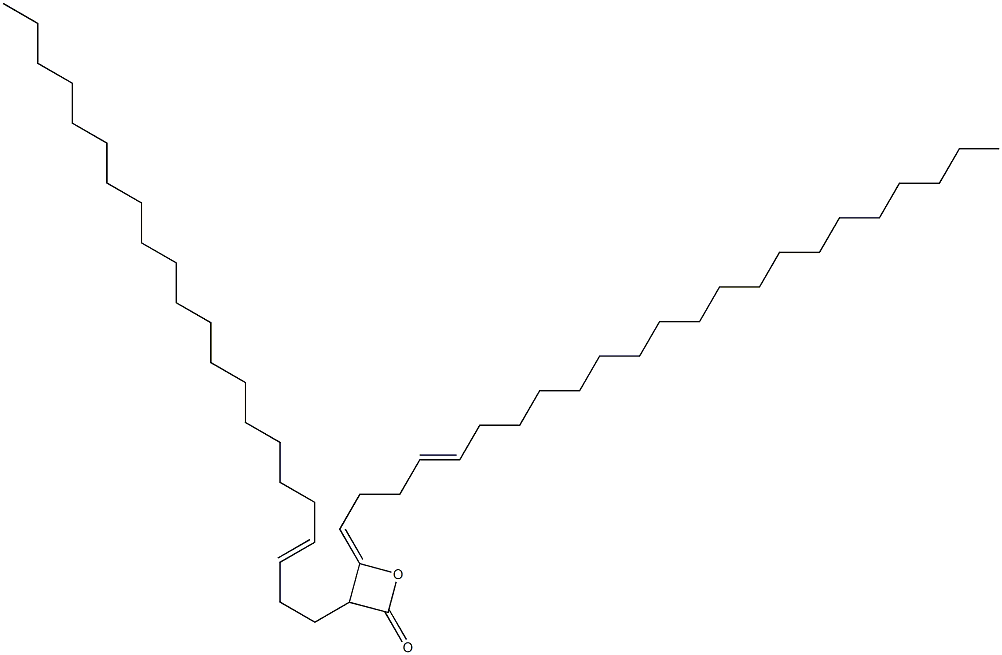 3-(3-Docosenyl)-4-(4-tricosen-1-ylidene)oxetan-2-one Struktur