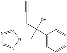 1-(Phenyl)-1-(2-propynyl)-2-(1H-1,2,4-triazol-1-yl)ethanol Struktur