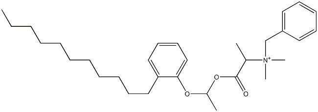 N,N-Dimethyl-N-benzyl-N-[1-[[1-(2-undecylphenyloxy)ethyl]oxycarbonyl]ethyl]aminium Struktur