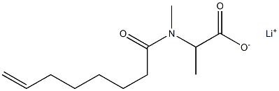 2-[N-Methyl-N-(7-octenoyl)amino]propionic acid lithium salt Struktur