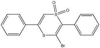 3-Bromo-2,5-diphenyl-1,4-dithiin 1,1-dioxide Struktur