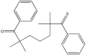 2,2,6,6-Tetramethyl-1-oxo-1,7-diphenylheptane-7-thione Struktur