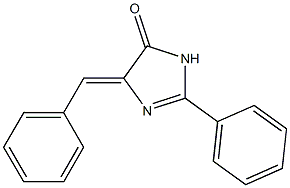 2-Phenyl-4-[(Z)-phenylmethylene]-1H-imidazole-5-one Struktur