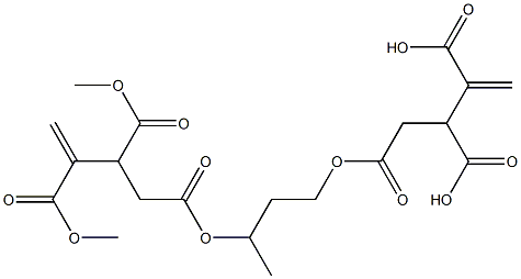 4,4'-[1-Methyl-1,3-propanediylbis(oxycarbonyl)]bis(1-butene-2,3-dicarboxylic acid dimethyl) ester Struktur