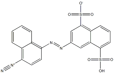 4'-Sulfonato-8'-sulfo-(1,2'-azobisnaphthalene)-4-diazonium Struktur