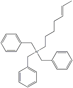 (5-Heptenyl)tribenzylaminium Struktur