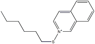 2-Hexylthioisoquinolinium Struktur