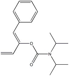 N,N-Diisopropylcarbamic acid (3Z)-4-phenyl-1,3-butadien-3-yl ester Struktur