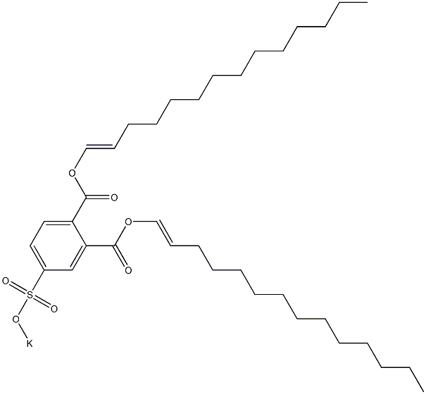 4-(Potassiosulfo)phthalic acid di(1-tetradecenyl) ester Struktur